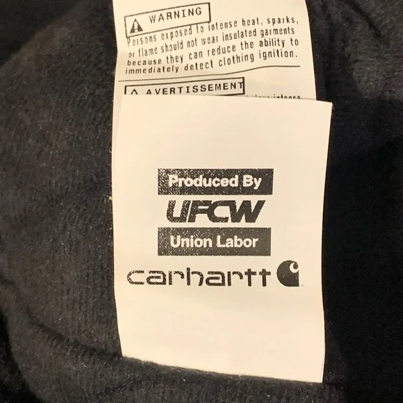 Carhartt Quilted Flannel Lined Duck Jacket J140-BLK - Picture 4 of 5